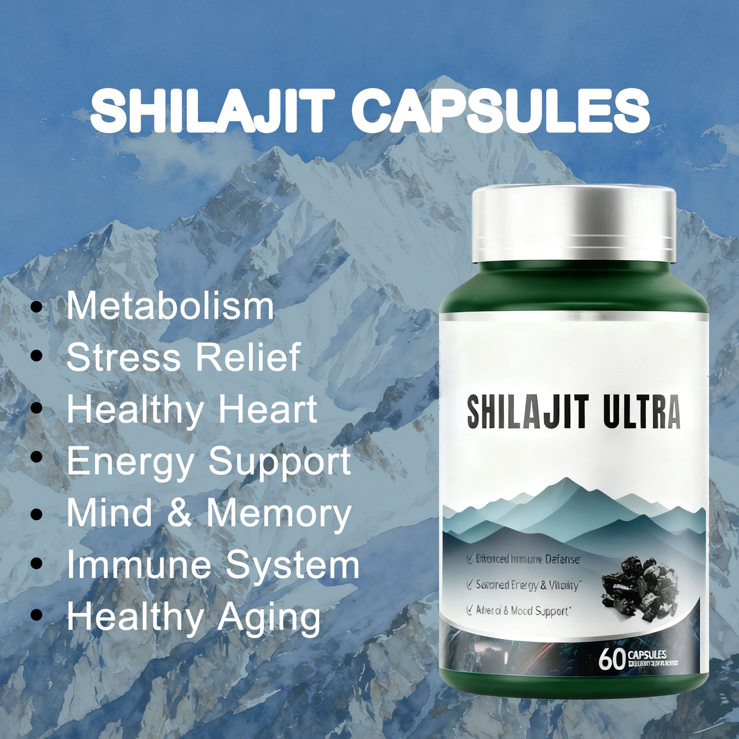 Wholesale Pure Natural Shilajit Resin Extract Supplement Private Label Shilajit Shilajit Extract Capsules