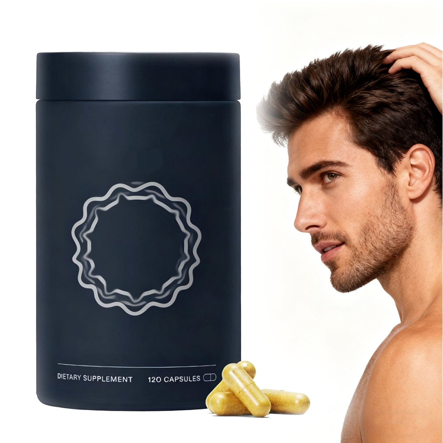 Hot Selling 120 Capsules Men's Hair Growth Supplement Hair Growth Capsules with Biotin and Vitamin for Men