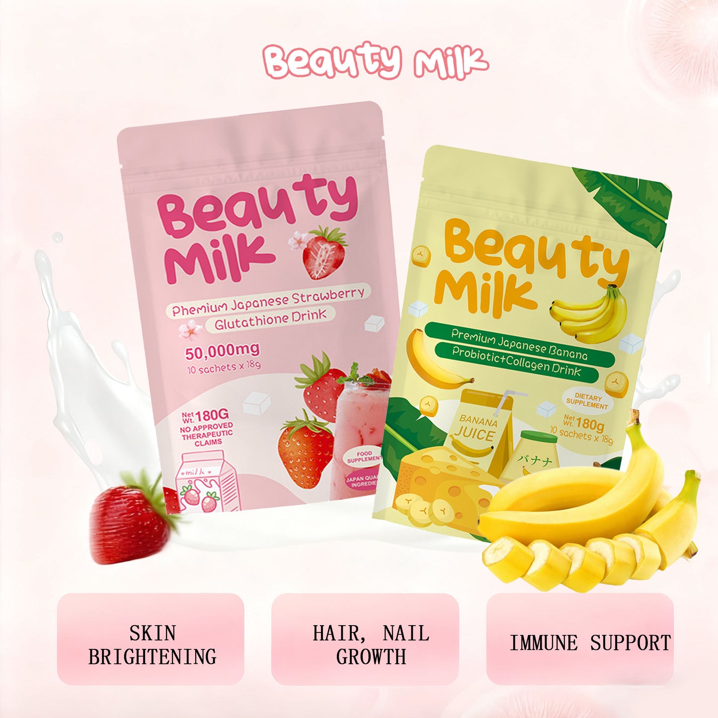 Hot Selling Beauty Collagen Powder Vitamin C 180g with Multiple Flavors OEM for Adult Hair Growth Skin Whitening