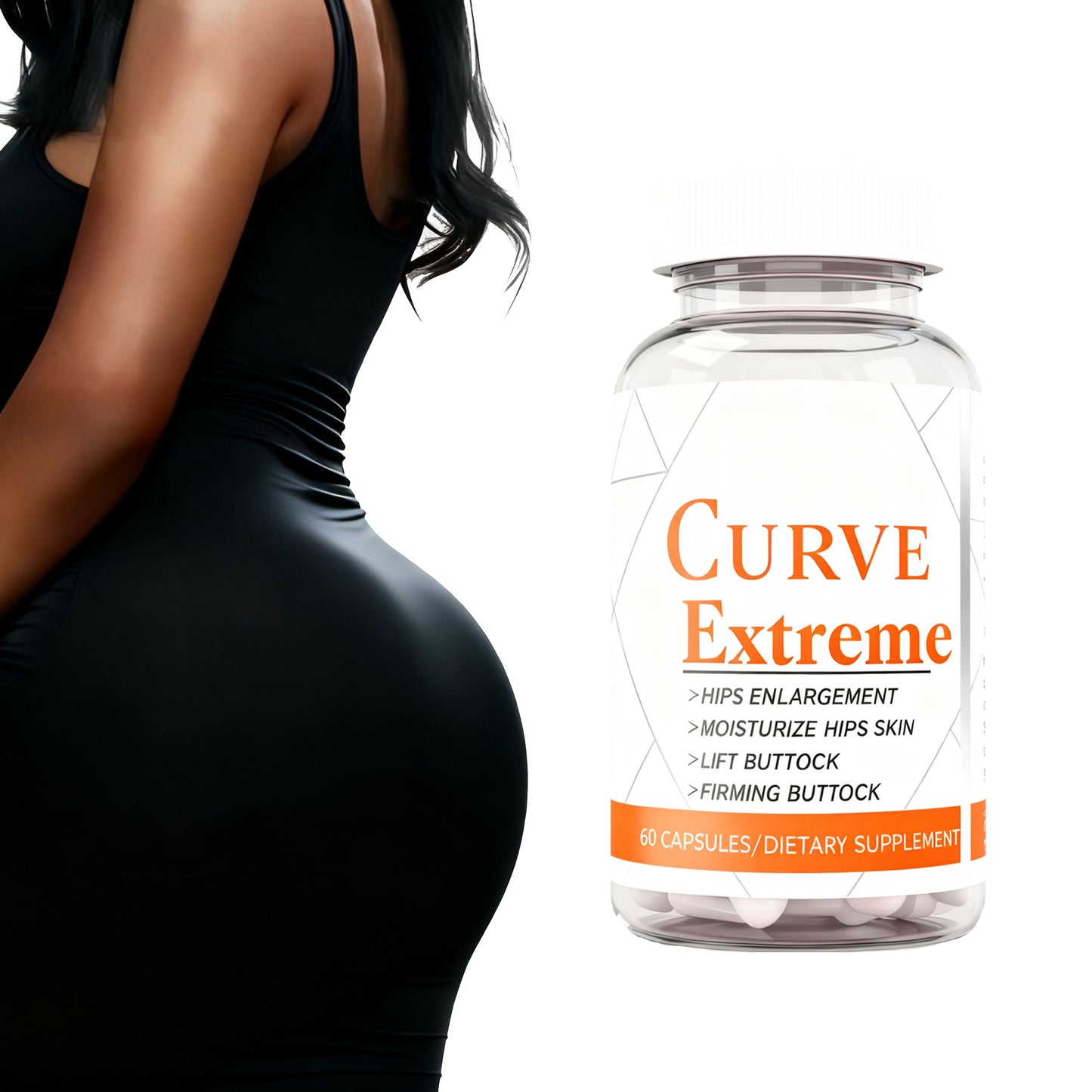 Butt Enlargement Maca Aguaje Fenugreek Capsules for Hips Lifting Firming Booty Hip Enhancement Growth Pill
