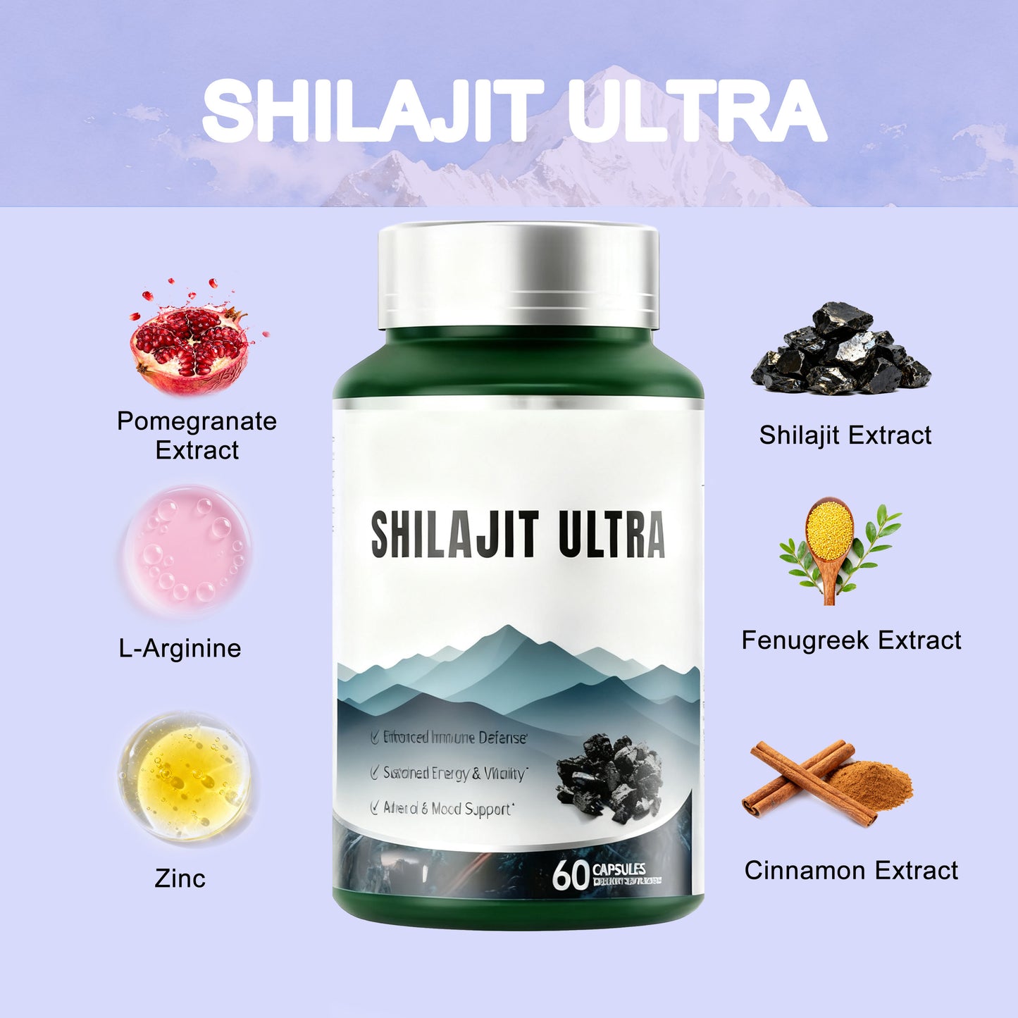 Wholesale Pure Natural Shilajit Resin Extract Supplement Private Label Shilajit Shilajit Extract Capsules