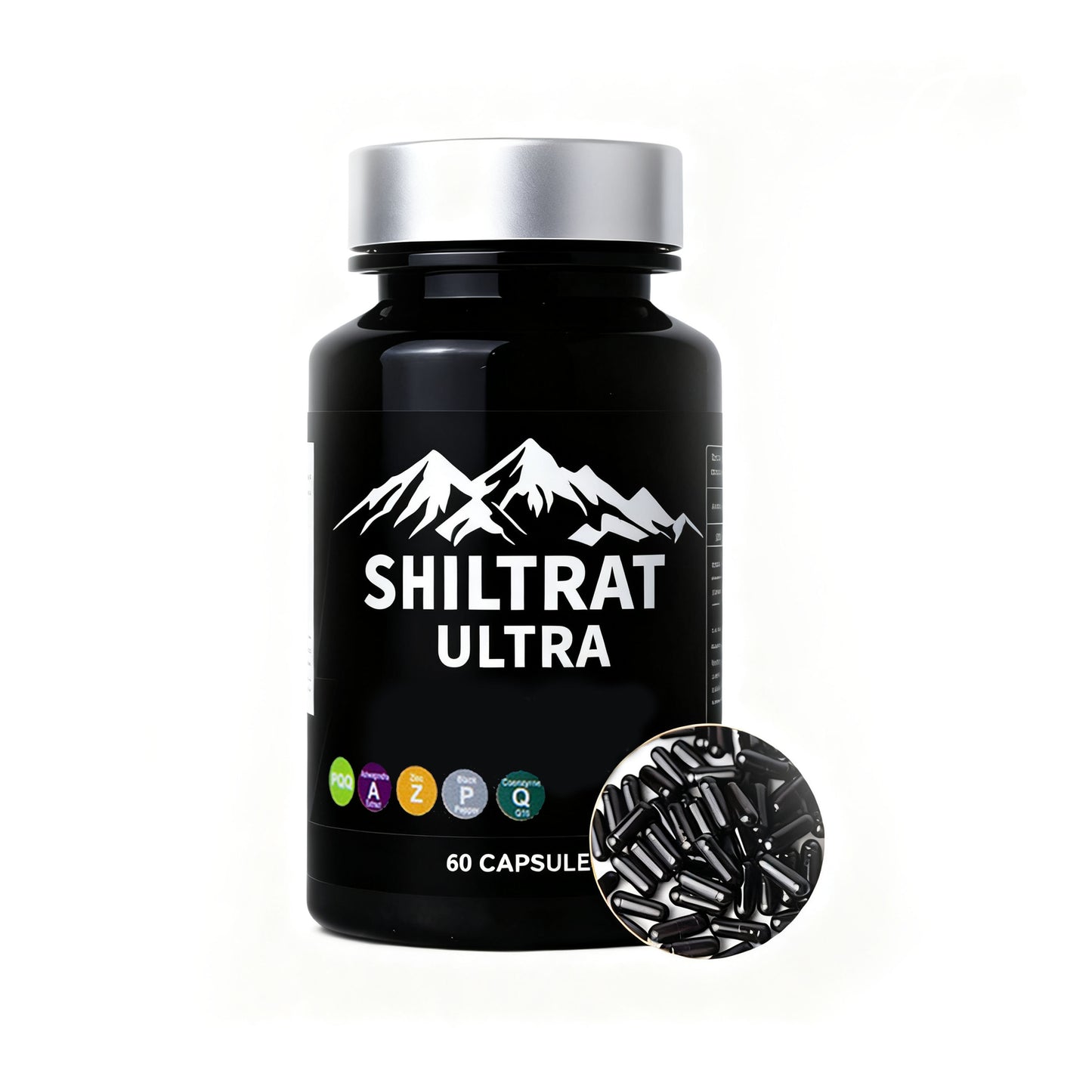 8 In 1 Shilajit Capsules With Rhodiola Rosea Ginseng Ashwagandha Nutritional Supplement Himalaya Shilajit Resin
