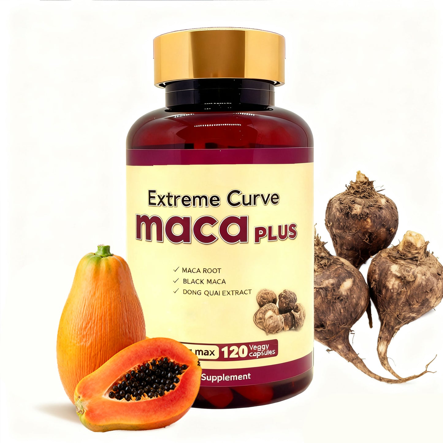 Natural Health Maca Root Capsules For Energy Yellow Maca Capsules Tablet Black Maca Extract For Butt Hips Enhancement
