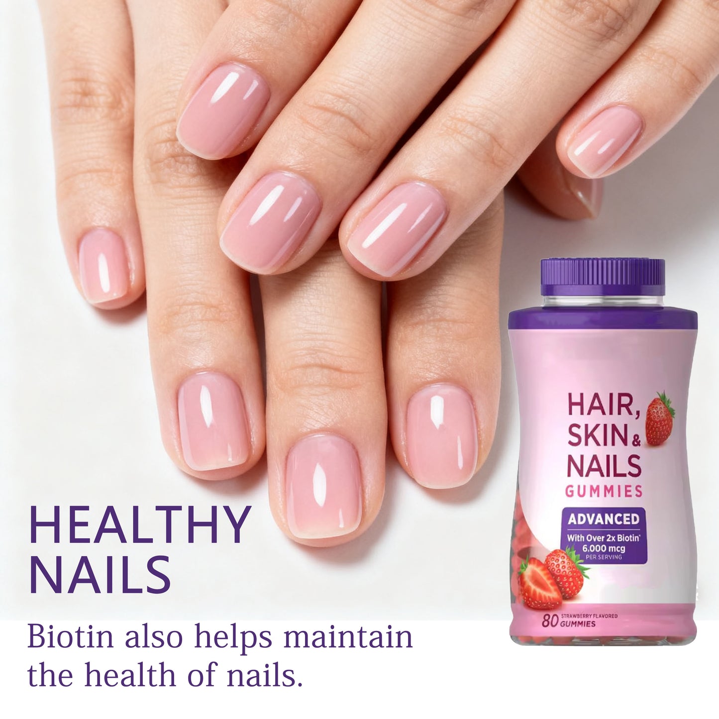 Private Label Skin Gummies Food Supplement Vitamins Gummies For Skin Nail Hair Collagen Body Gummies Supplement