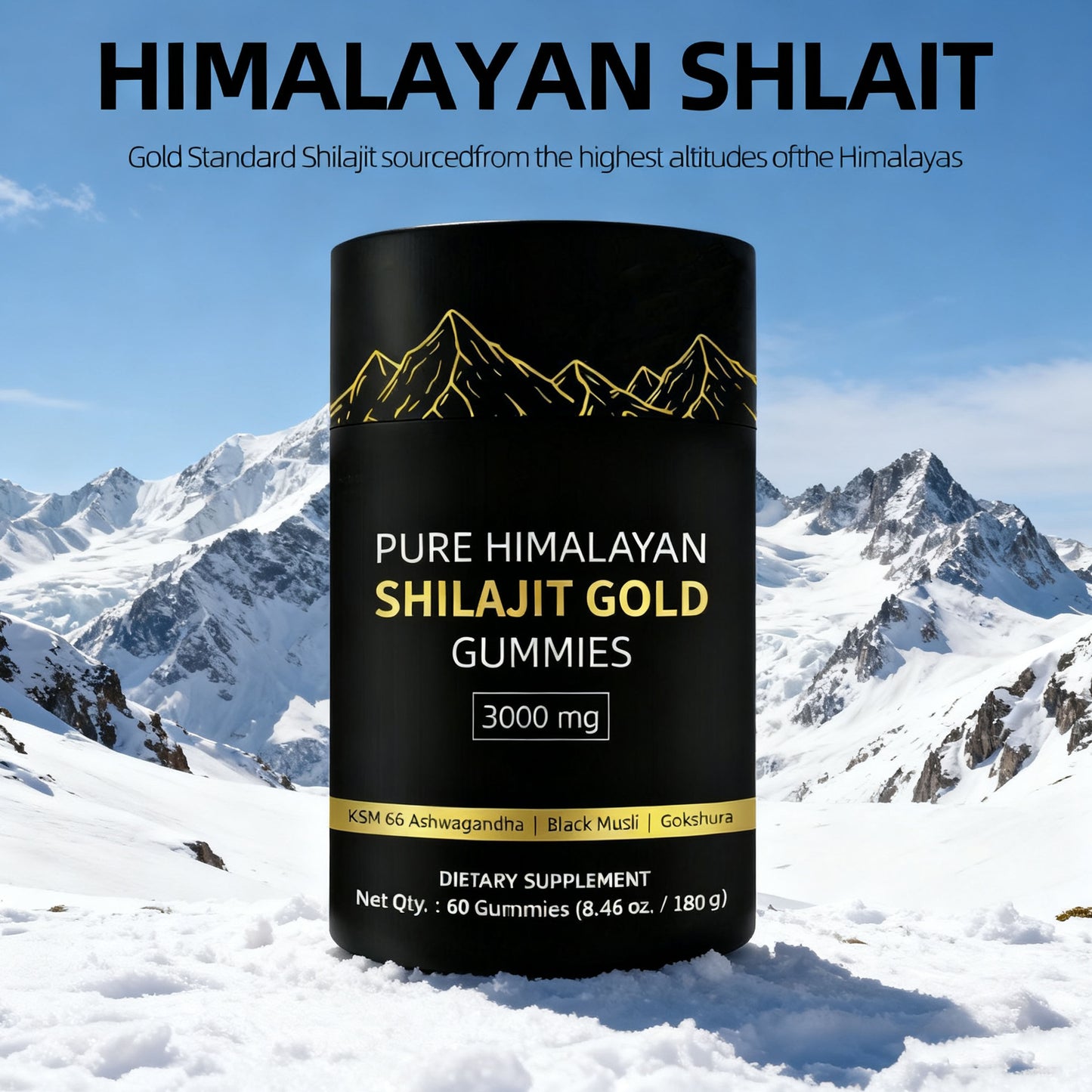 OEM Wholesale Private Label Gold Shilajit Gummies with Fulvic Acid Multiple Minerals for Energy and Immune Support