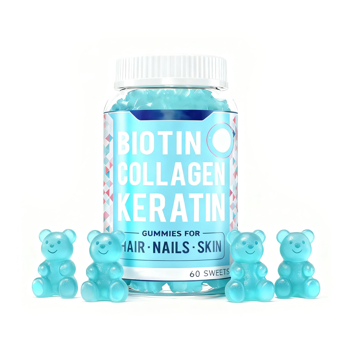 Wholesale Vegan Collagen Vitamin Gummies with Biotin and Vitamin C for Adult Hair Skin Nails Beauty Support