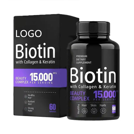 OEM Custom Label Hair Skin and Nails Vitamins and Supplement Biotin Capsules Biotin Capsules Collagen Supplement Vitamin