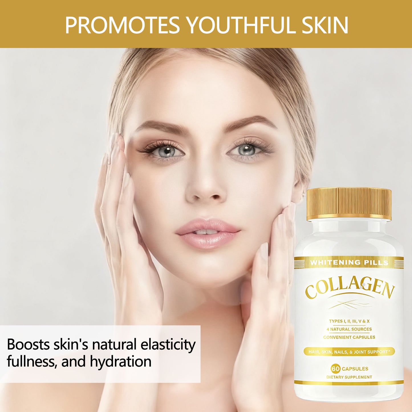Oem Marine Collagen Capsules Vitmain C Private Label Brightening Collagen Capsules Collagen Capsules
