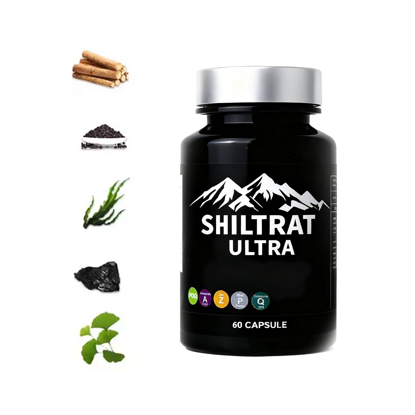 8 In 1 Shilajit Capsules With Rhodiola Rosea Ginseng Ashwagandha Nutritional Supplement Himalaya Shilajit Resin