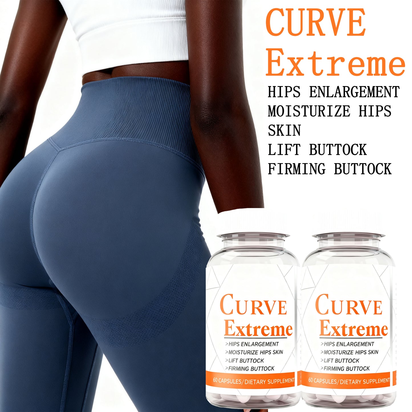 Butt Enlargement Maca Aguaje Fenugreek Capsules for Hips Lifting Firming Booty Hip Enhancement Growth Pill